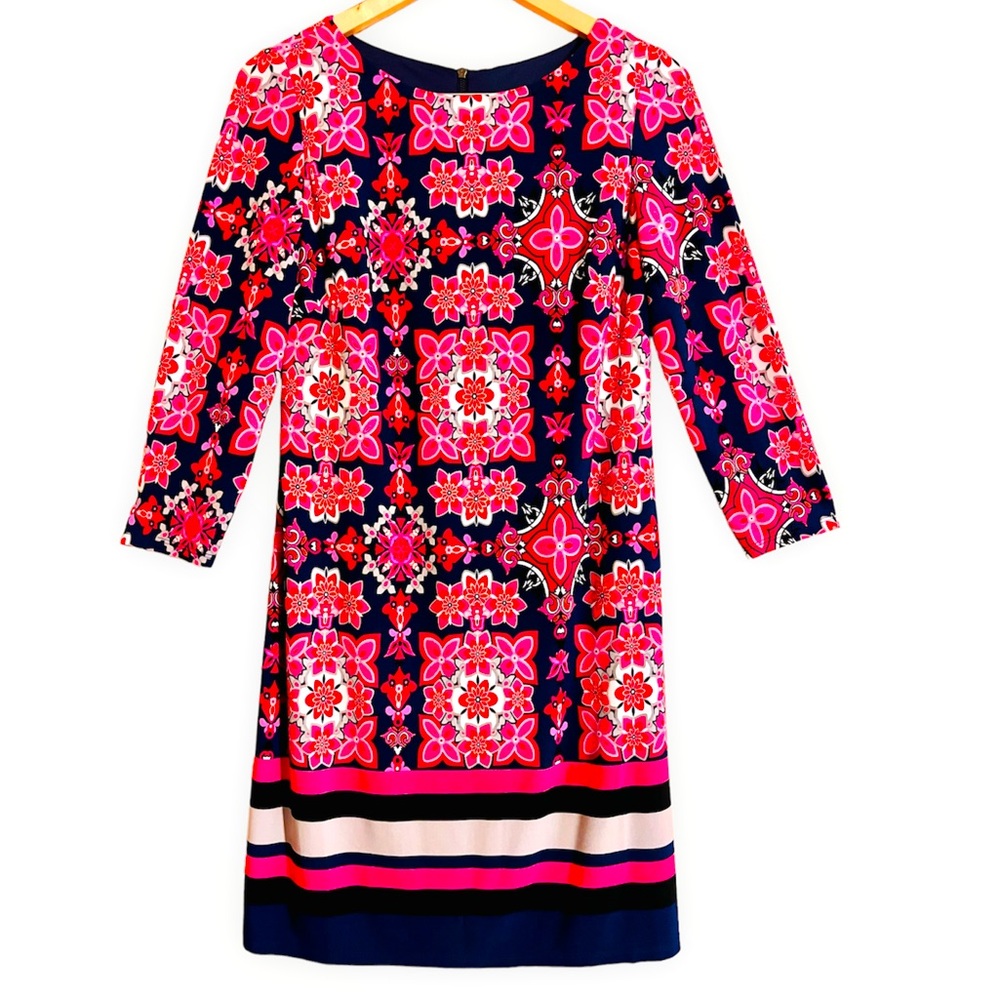 Vince Camuto Floral Geometric Sheath Dress - Picture 2 of 6